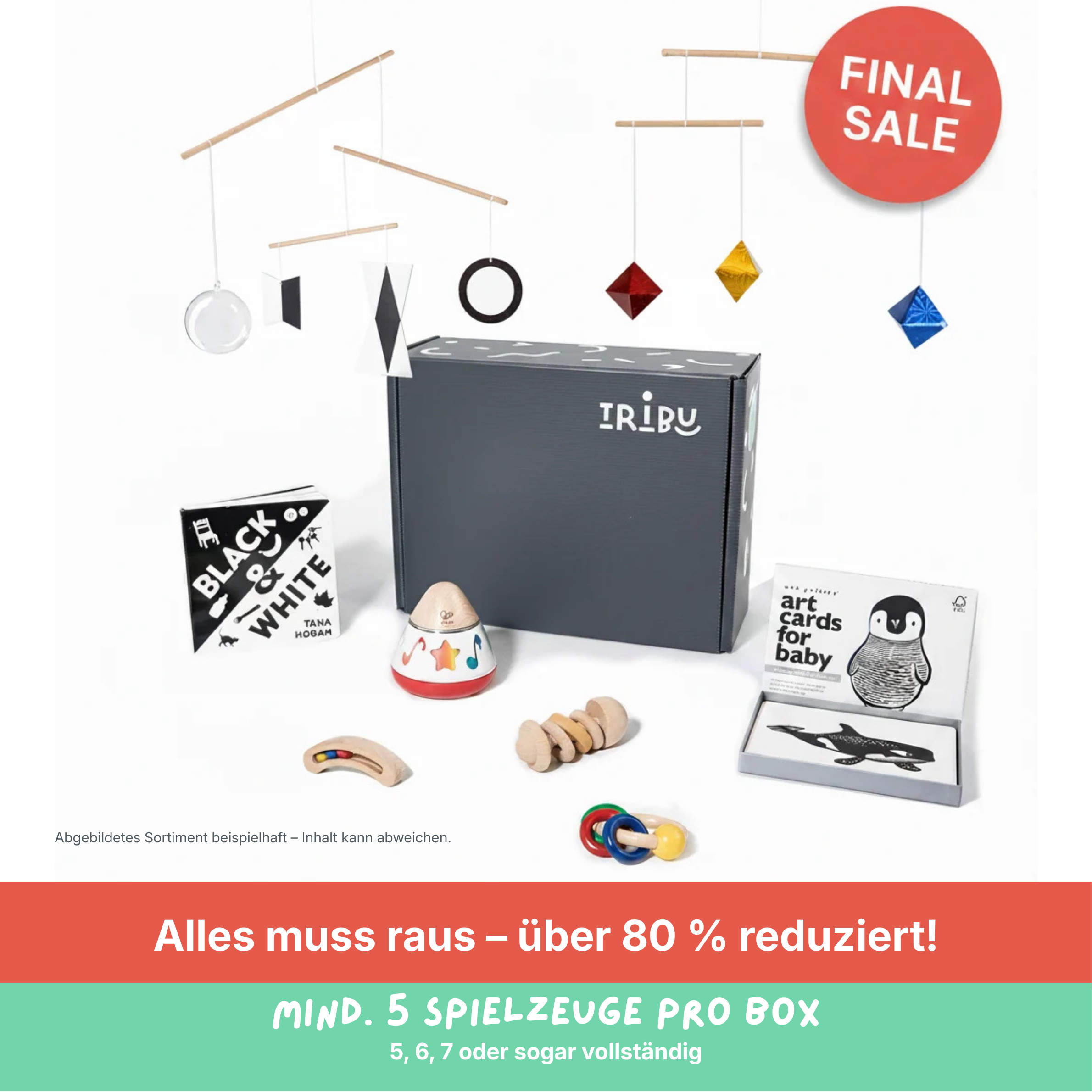 Tribu Box „Igel" – 0+ Monate – Restposten: mind. 5 Spielzeuge