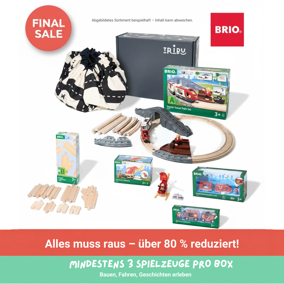 Tribu Box „BRIO" – 36+ Monate – Restposten: mind. 3 Spielzeuge
